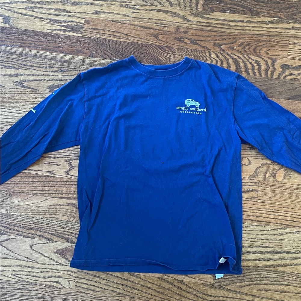 Simply Southern Navy Long Sleeve Tee Youth Large